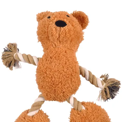 Love Story - Peluche ours en corde pour chien