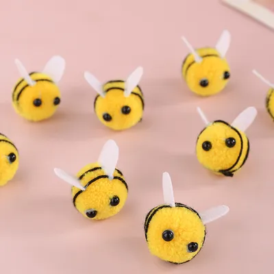 CoolPetGear Lot de 10 jouets en peluche en forme d'abeille pour chat