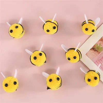 CoolPetGear Lot de 10 jouets en peluche en forme d'abeille pour chat