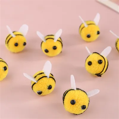 CoolPetGear Lot de 10 jouets en peluche en forme d'abeille pour chat