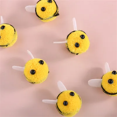 CoolPetGear Lot de 10 jouets en peluche en forme d'abeille pour chat