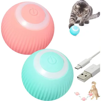 Jouet pour chat - Bille interactive intelligente, roule automatiquement