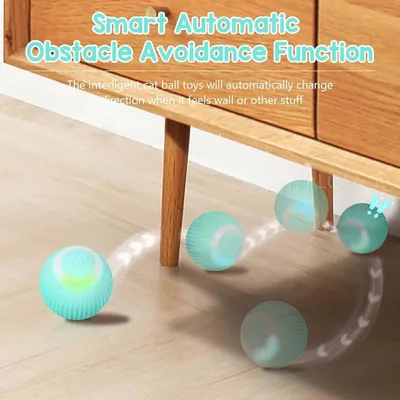 Jouet pour chat - Bille interactive intelligente, roule automatiquement