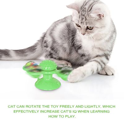 Jouet pour chat - Moulin à vent interactif avec LED et ventouses