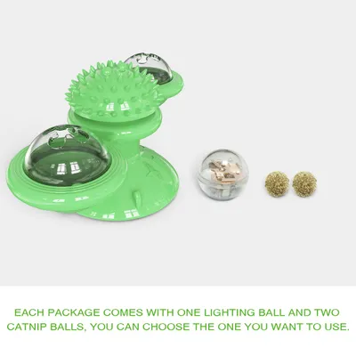 Jouet pour chat - Moulin à vent interactif avec LED et ventouses