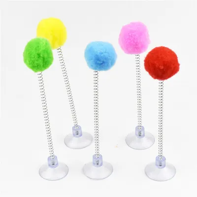 CoolPetGear Jouet à ressort avec balle pour chat 3 couleurs aléatoires