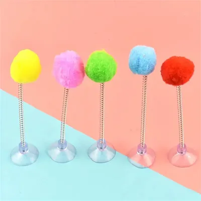 CoolPetGear Jouet à ressort avec balle pour chat 3 couleurs aléatoires