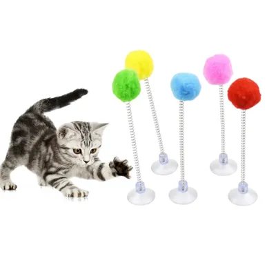 CoolPetGear Jouet à ressort avec balle pour chat 3 couleurs aléatoires