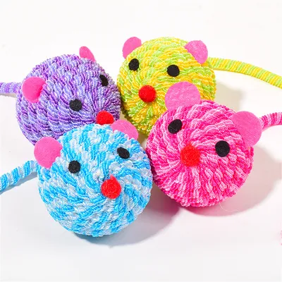 CoolPetGear Jouet de souris à rayures pour chat