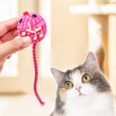 CoolPetGear Jouet de souris à rayures pour chat