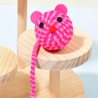 CoolPetGear Jouet de souris à rayures pour chat