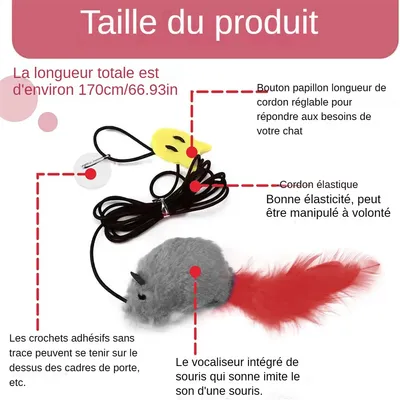 MCBOSON Jouet pour chat souris à suspendre