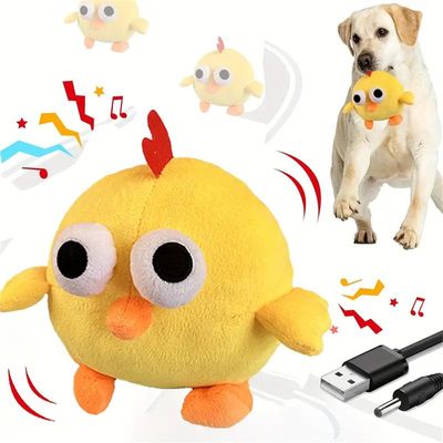 MCBOSON Jouet en peluche pour chien - Poulet sauteur