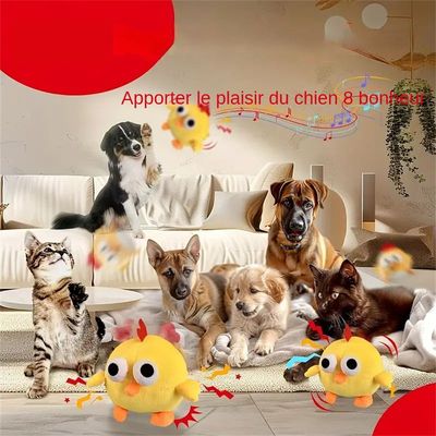 MCBOSON Peluche para perros - Pollo saltarín