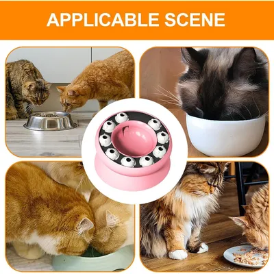 Gamelle pour chat - Surélevée avec support, jouet puzzle interactif