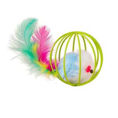 CoolPetGear Lot de 2 balles jouets avec souris et clochette – Chat CoolPetGear Lot de 2 balles jouets avec souris et clochette – Chat