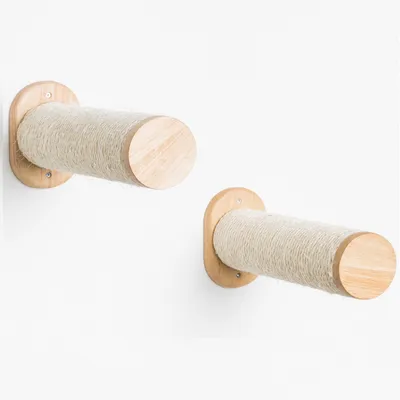 Mur d’escalade pour chat - Ensemble de poteaux muraux en sisal Mur d’escalade pour chat - Ensemble de poteaux muraux en sisal