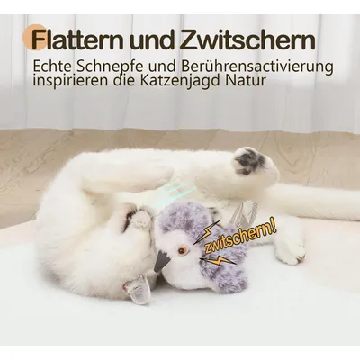 Jouets pour chat Oiseau battant et bécasseau réaliste