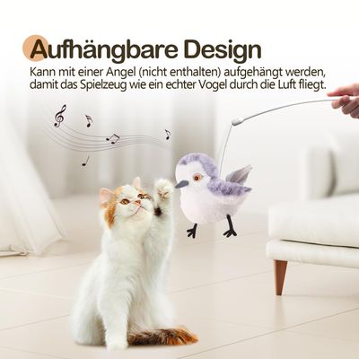 Jouets pour chat Oiseau battant et bécasseau réaliste