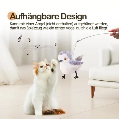 Jouets pour chat Oiseau battant et bécasseau réaliste