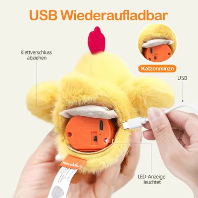 Jouet en peluche pour chat Gazouille comme un vrai poussin