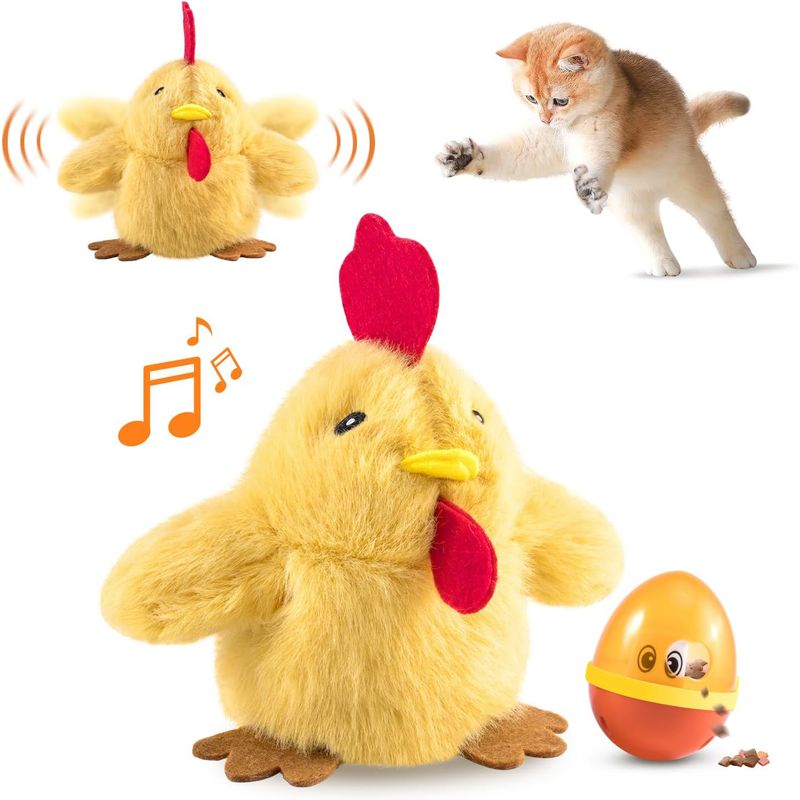 Jouet en peluche pour chat Gazouille comme un vrai poussin