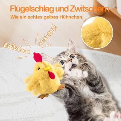 Jouet en peluche pour chat Gazouille comme un vrai poussin