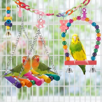 Jeux pour oiseaux - Avec fonctions de balance, hamac, escalade et chewing