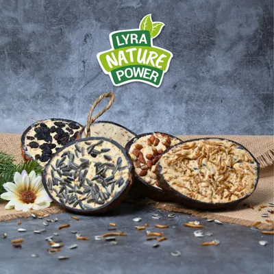 Lyra Pet® Demi-noix de coco fourrée au topping