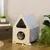 PawHut - niche pour chat design maisonnette H.60 cm - bois clair