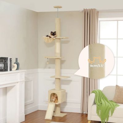 PAWZ Road - Arbre à chat ajustable 210-274 cm – Fixation au plafond