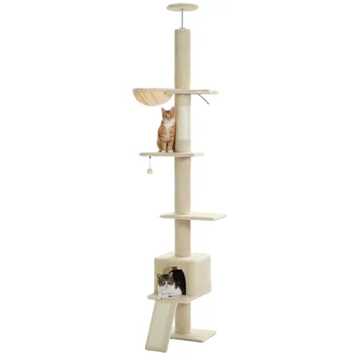 PAWZ Road - Arbre à chat ajustable 210-274 cm – Fixation au plafond PAWZ Road - Arbre à chat ajustable 210-274 cm – Fixation au plafond