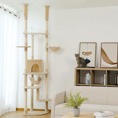 PAWZ Road - Arbre à Chat XXL ajustable avec fixation au plafond