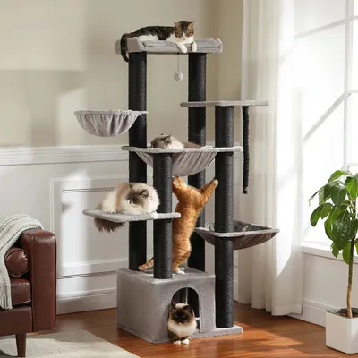 PAWZ Road - Grand arbre à chat – tour multi-niveaux