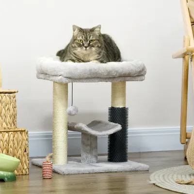 PawHut - arbre à chat multi-équipement H.48 cm - gris