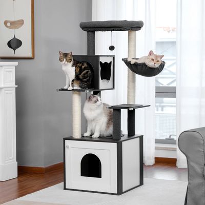 Festas - Arbre à chat avec cache-litière et poteaux en sisal