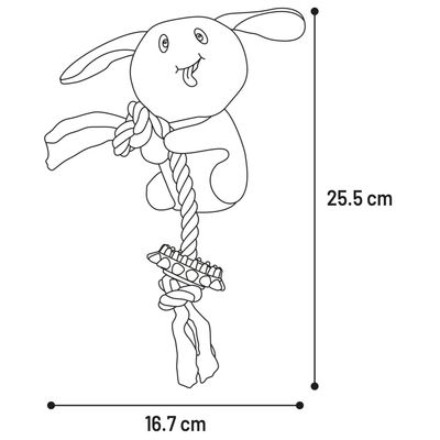 Jouet Dadi Koala vert avec corde 24 cm pour Chiot