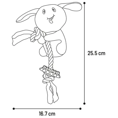 Jouet Dadi Koala vert avec corde 24 cm pour Chiot