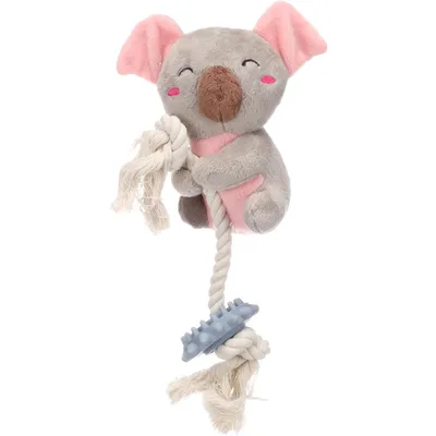 Jouet Didi Koala gris avec corde 23 cm pour Chiot