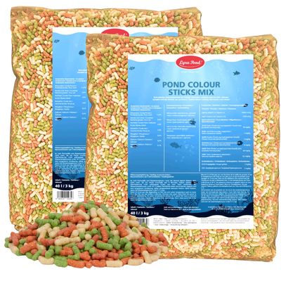 Lyra Pond Pond Colour Sticks Mix nourriture pour poissons et bassins