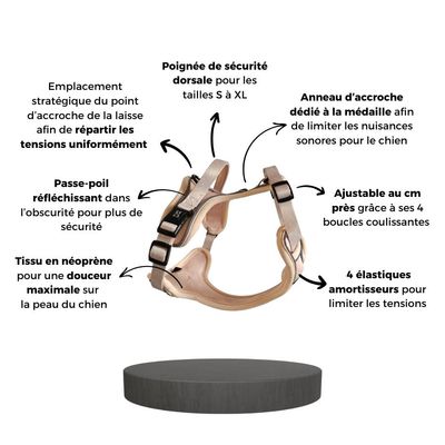On se la Pet - Harnais Premium pour chien confortable - Beige Tropical