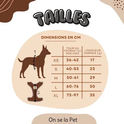 On se la Pet - Harnais pour chien confortable et résistant - Bleu Nuit