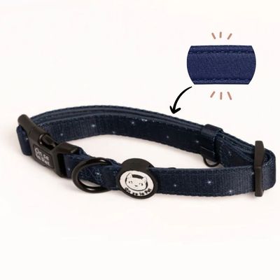 On se la Pet - Collier pour chien rembourré et résistant - Bleu Nuit