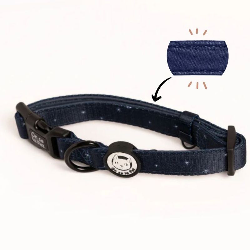 On se la Pet - Collier pour chien rembourré et résistant - Bleu Nuit