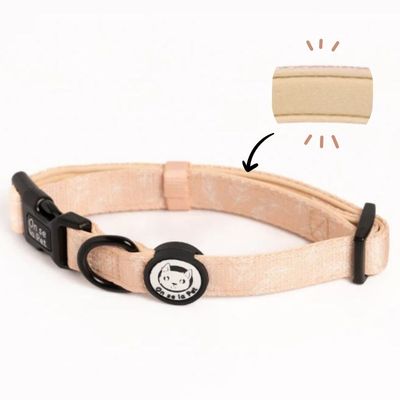On se la Pet - Collier pour chien rembourré et résistant - Beige Tropical