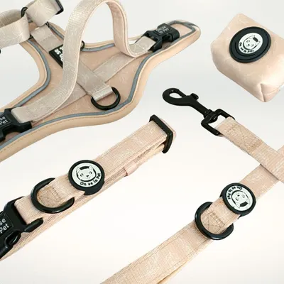 On se la Pet - Collier pour chien rembourré et résistant - Beige Tropical