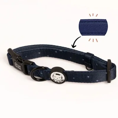 On se la Pet - Collier pour chien rembourré et résistant - Bleu Nuit On se la Pet - Collier pour chien rembourré et résistant - Bleu Nuit