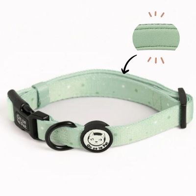 On se la Pet - Collier pour chien rembourré et résistant - Vert Pastel
