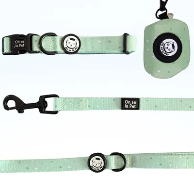 On se la Pet - Laisse pour chien avec poignée rembourrée - Vert Pastel
