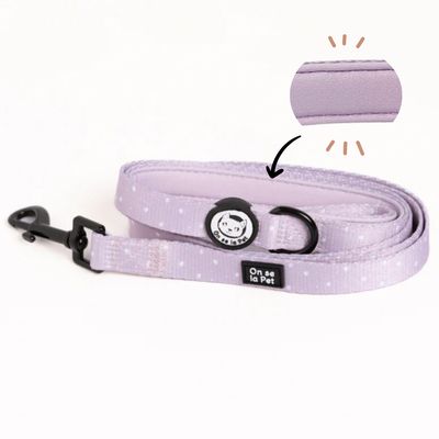 On se la Pet - Laisse pour chien avec poignée rembourrée - Lilas
